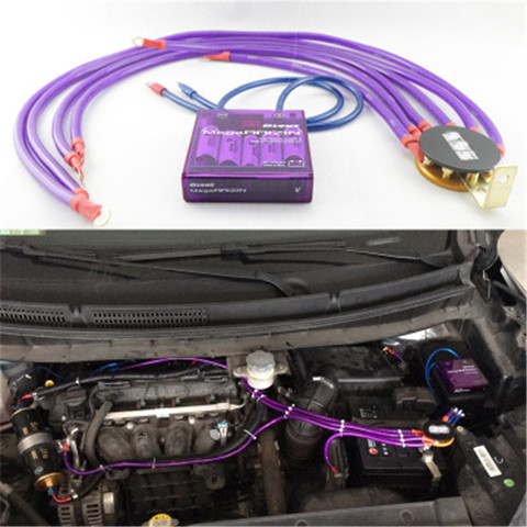 Stabilisateur de tension économiseur de carburant de voiture le nouveau système de haute capacité violet Pivor mega-raizin et moniteur de Performance de la batterie ► Photo 1/6