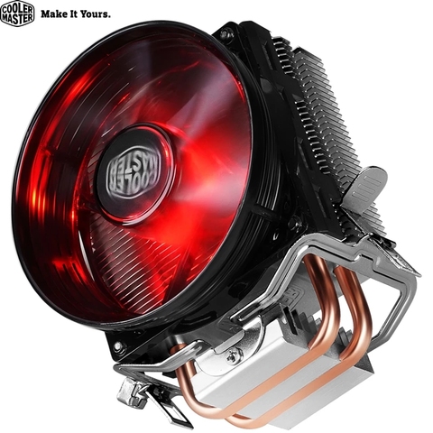 Cooler Master HYPER T20 2 – caloducs en cuivre, 3 broches, 95.5mm, silencieux, LED rouge, ventilateur pour processeur Intel 775 115X AMD AM4 ► Photo 1/6