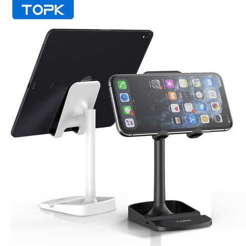 TOPK Support de téléphone Support Support tablette Support de téléphone bureau pour iPhone 11 iPad Xiaomi Support de Table de téléphone Portable Support Mobile Portable ► Photo 1/6