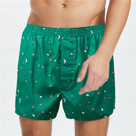 Boxers 100% coton pour hommes, sous-vêtements tissés, classique, imprimé, grande taille, 3 pièces/lot ► Photo 1/6