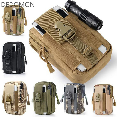 Hommes Tactique Molle Pouch Ceinture Taille sac de rangement Petite Poche Militaire Sac de Taille Courir Poche Voyage sacs de camping Doux retour ► Photo 1/1