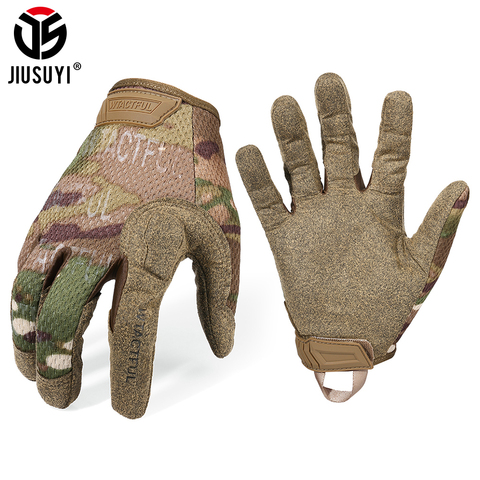 Tactique armée gants respirant militaire Paintball Airsoft tir Combat doigt complet gant hommes femmes léger vert noir ► Photo 1/6