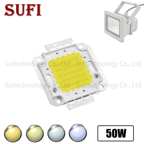 Lampe à puce COB LED, 50W, DC 11/34V, spot lumineux éclairage LED, éclairage blanc chaud/froid, bricolage ► Photo 1/6