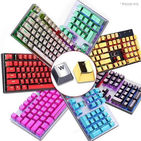 Capuchons de touches de clavier mécanique rétro-éclairé, 104 pièces, Kit de remplacement, pour clavier de Gamer, interrupteurs pour tablettes, 104 pièces ► Photo 1/1