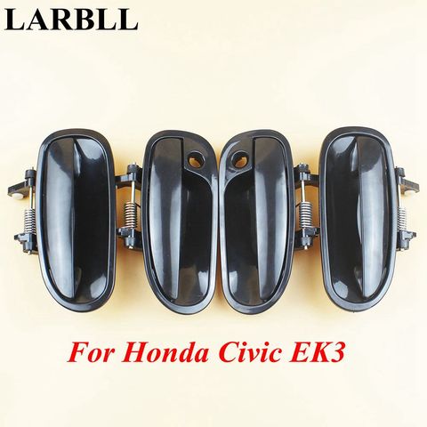 LARBLL – poignée de porte extérieure noire, accessoires de voiture, avant, arrière, gauche, droite, pour Honda Civic EK3 (1996 – 2000) ► Photo 1/6