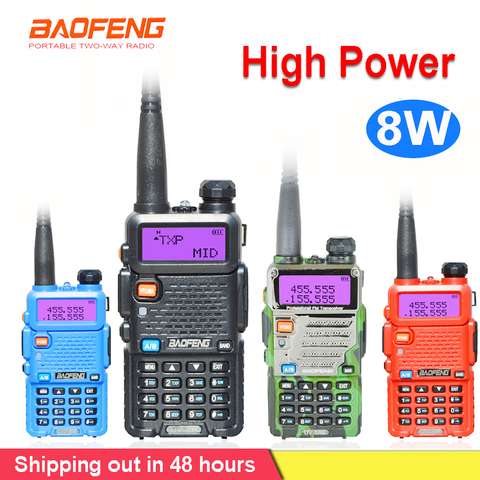 Baofeng UV-5R talkie-walkie professionnel communicateur émetteur-récepteur UV5r VHF UHF Portable pofung UV5R chasse CB Ham Radio Station ► Photo 1/6