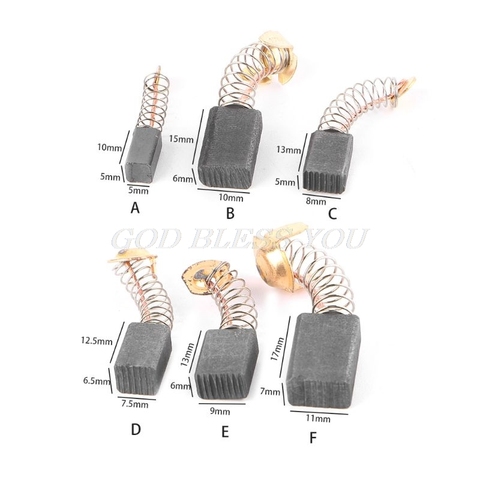 10 pièces outil électrique brosse en carbone marteau électrique meuleuse d'angle Graphite brosse remplacement diverses tailles livraison directe ► Photo 1/6