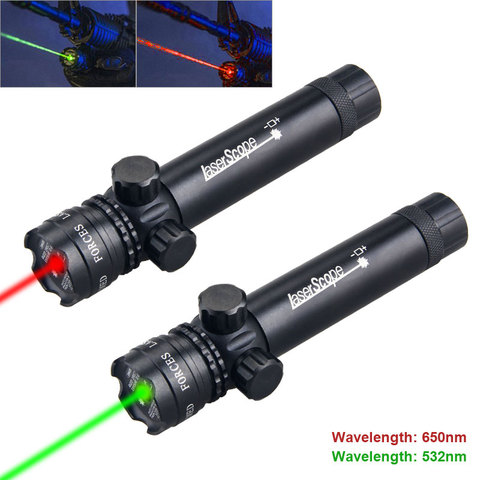 Laser tactique rouge/vert pour pistolet à points, anneau de 25.4mm, Rail de 20mm, portée compacte, visée Laser Airsoft réglable de haut en bas à gauche ► Photo 1/6