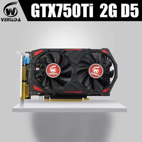 Veineda carte vidéo 100% Original GPU GTX750Ti 2G 5400MHZ GDDR5 cartes graphiques InstantKill R7 350, HD6850 pour jeu nVIDIA Geforce ► Photo 1/5