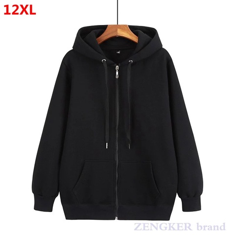 Sweat à capuche pour hommes surdimensionné, veste à capuche, grande taille, 9XL, 10XL et 8XL, automne, cardigan à fermeture éclair ► Photo 1/4