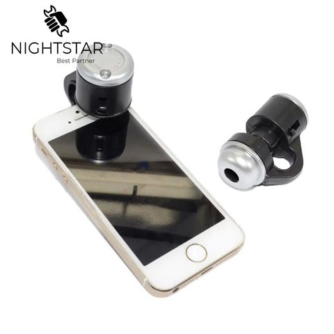 Mini Microscope loupe de téléphone portable, télescope optique 30X, objectif de caméra avec lumières LED, pour téléphone samsung xiaomi phone6 7 8 ► Photo 1/5