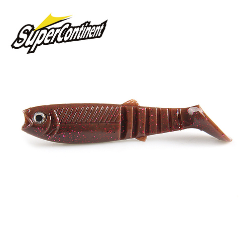 Supercontinent nouveau cannibale appâts 3D couleur bicolore odeur appât 96mm/80mm/62mm pêche poisson T queue ► Photo 1/6