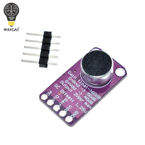 Contrôle automatique de Gain de Module de carte d'amplificateur d'agc de Microphone de WAVGAT MAX9814 pour le rapport d'attaque et de libération Programmable d'arduino bas THD ► Photo 1/5