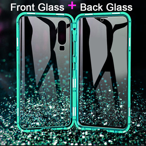 Reno 4 Lite A93 étui pour OPPO F17 Pro rabat magnétique Double face coque de téléphone en verre trempé couverture pour Realme C17 Realme 7i Funda ► Photo 1/6