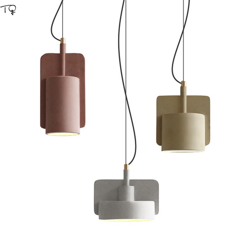 Design nordique moderne industriel ciment suspension E27 Led marbre suspension lampe pour Salon décoration chambre Salon Studio ► Photo 1/6