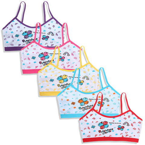 4 Pc/Lot Adolescent Débardeur Pour Les Filles Sous-Vêtements En Coton Modèle De Dessin Animé Enfants Maillots de bain Enfants Camisole Bébé Soutien-Gorge Maillot de Corps ► Photo 1/6