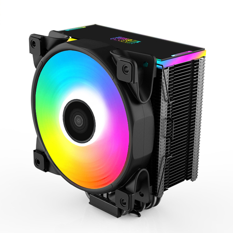 PCCOOLER – refroidisseur de processeur pour ordinateur, pour AM4 GI-D56A 5V RGB, effet de lumière multiple, 4 broches PWM, ventilateur silencieux, 2066 5 tuyaux de chaleur ► Photo 1/6