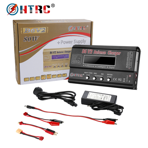 HTRC Imax b6 v2 chargeur d'équilibre 80W déchargeur numérique professionnel pour LiHV LiIonLiFe NiCd NiMH PB chargeur de batterie LiPo ► Photo 1/6