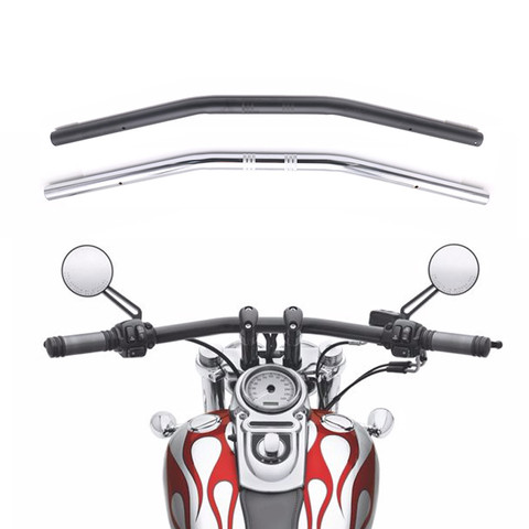 Guidon de moto 25mm 1 ''rétro guidon de vélo pour Tracker Chopper Bobber XL883 XL1200 XL48 Dyna Softail volant ► Photo 1/6