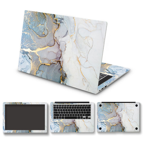 Autocollant en peau de marbre pour ordinateur portable, 12/13/14/15/17 pouces, pour MacBook/HP/Acer/Dell/ASUS/Lenovo, décoration d'ordinateur portable ► Photo 1/6
