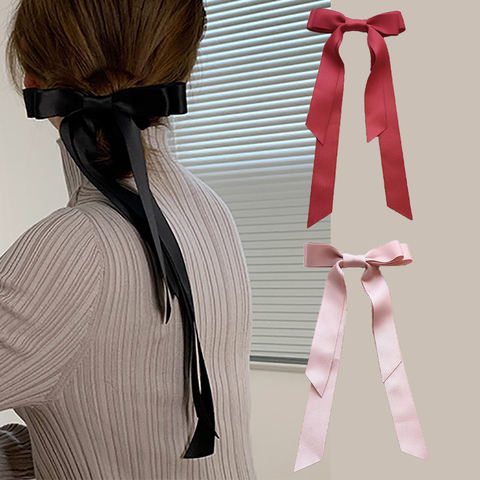 Bandeau de cheveux en Satin pour filles, avec nœud, épingle à cheveux, accessoires de coiffure pour dames, nouvelle collection printemps 2022 ► Photo 1/6