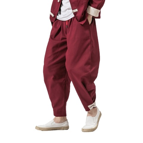 Pantalon sarouel Hip hop pour homme, survêtement de jogging traditionnel chinois, Harajuku, collection automne 2022, livraison directe ► Photo 1/6