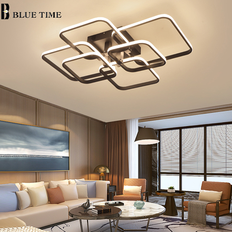Moderne LED lustre pour salon chambre plafond lustre maison intérieur luminaire noir blanc lampara deco tech ► Photo 1/6