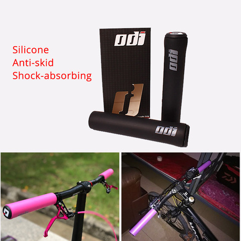 ODI-poignées de guidon pour vélo en Silicone vtt, 2 pièces, poignées antidérapantes pour absorber les chocs, tapis de cyclisme souple ► Photo 1/6