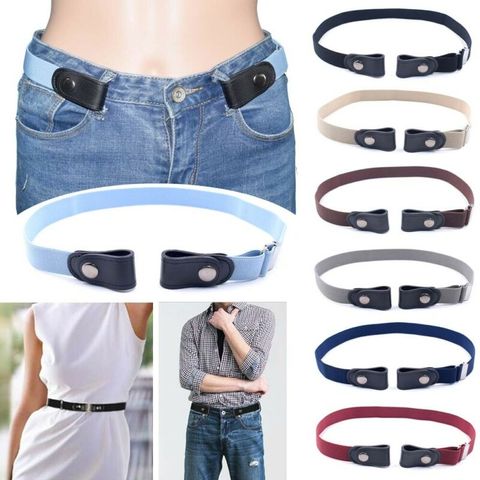 Ceinture élastique sans boucle pour robes en jeans | Taille générale, pour femmes/hommes, sans boucle ► Photo 1/6