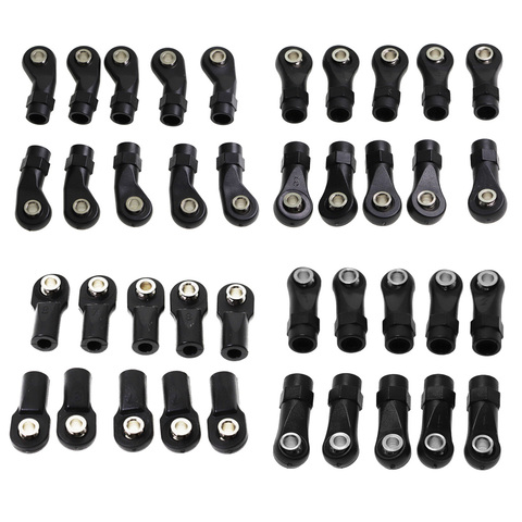 10 pièces M4 en plastique lien de liaison poussoir tige extrémité Joint rotule support pour 1/8 et 1/10 RC camion Buggy chenille voiture accessoire ► Photo 1/6