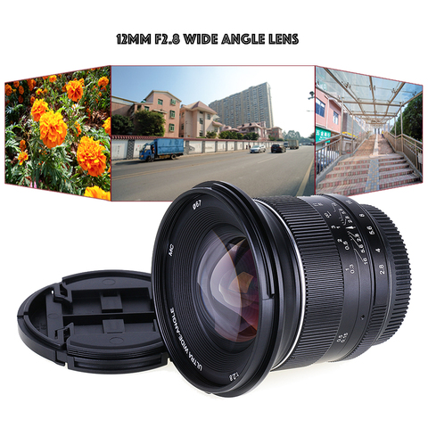 Objectif fixe manuel grand Angle 12mm f/2.8 pour canon ef-m eosm/m3/m5/m10, appareil photo sans miroir ► Photo 1/6