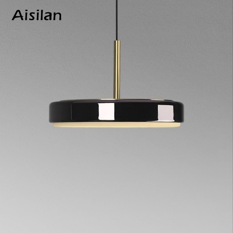 Aislan-plafonnier led noir à la suspension nordique, luminaire d'intérieur, idéal pour une salle à manger ou une cuisine ► Photo 1/6