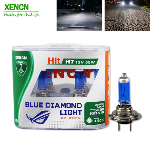 Xenon H7 12V 55W 5300K lumière de diamant bleu phare de voiture ampoule halogène lampe blanche ultime pour vw polo land rover nouveau 2 pièces ► Photo 1/6