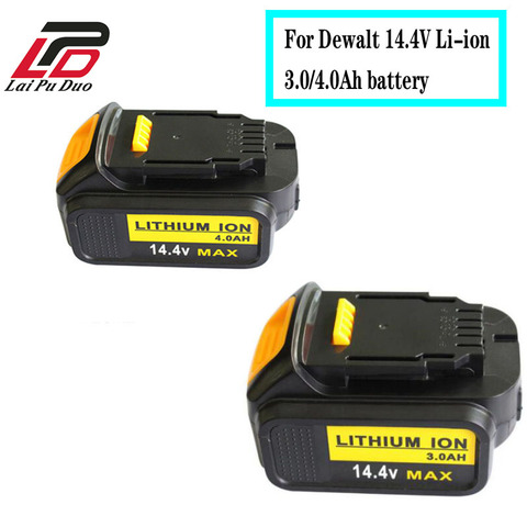 Batterie de remplacement Li-Ion pour outil électrique Dewalt, 4,0 ah, 14.4V, DCB140, DCB141-XJ ► Photo 1/4