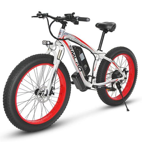 VTT électrique à pneus surdimensionnés 1000 W, 48V à batterie lithium, 13 Ah, vélo tout terrain idéal pour plage, fatbike ► Photo 1/6