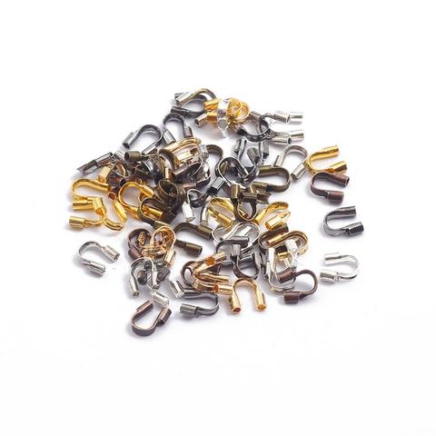 Fil protecteurs fil garde gardien protecteurs boucles U forme accessoires fermoirs connecteur pour la fabrication de bijoux 100 pcs/lot 4x4mm ► Photo 1/6