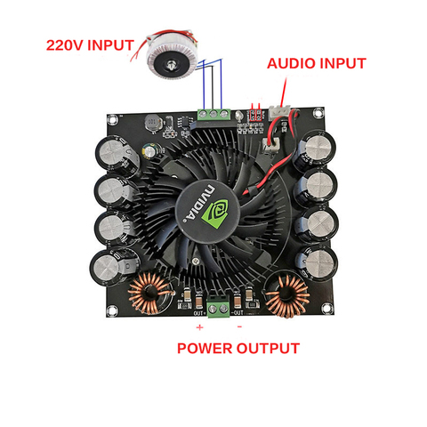 Panneau d'amplification de puissance numérique AC24V ± 4V 420W, TDA8954TH, panneau d'amplification audio de très haute puissance, pur post-niveau AD ► Photo 1/6