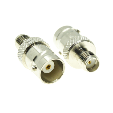 Connecteur BNC vers SMA, prise BNC femelle vers SMA femelle, nickelé Q9 en laiton, adaptateurs RF coaxiaux droits ► Photo 1/6