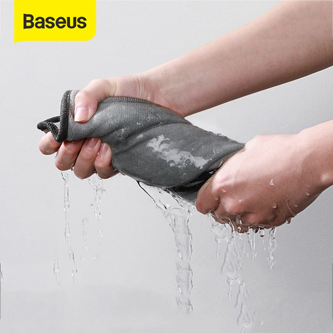 Baseus lave-auto microfibre serviette voiture polissage soin nettoyage serviettes séchage lavage serviette épaisse en peluche Fiber voiture nettoyage chiffon ► Photo 1/6