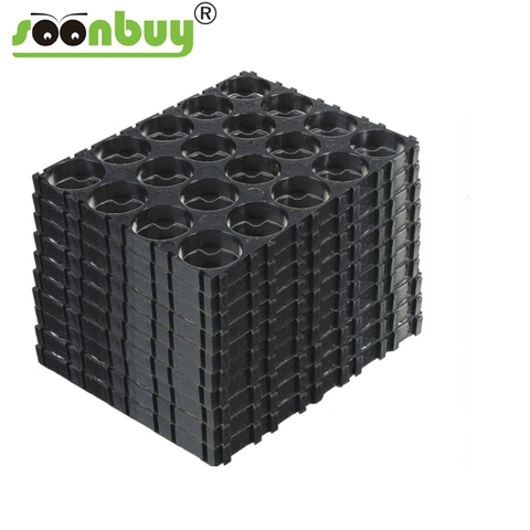 Soonbuy 5 pièces 4x5 cellule noire 18650 batteries entretoise supports rayonnant coque en plastique support ► Photo 1/6