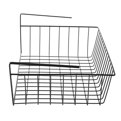 Organiseur d'armoire en fer métallique, panier de rangement support étagères suspendu sous l'étagère, outils de cuisine ► Photo 1/6