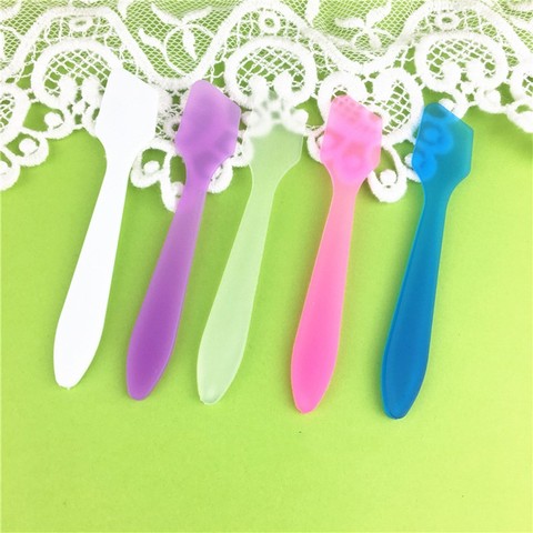 10 pièces nouveau bricolage cosmétique mélange spatule jetable Scoop maquillage cuillère masque crème cuillère oeil crème bâton visage beauté bricolage outils Kits ► Photo 1/6