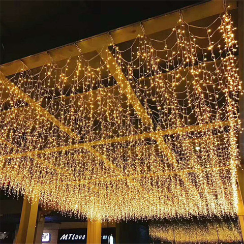 Guirlande lumineuse de noël 6x3M/3x3m, rideau lumineux Led pour nouvel an, décoration de noël ► Photo 1/6