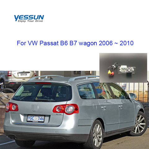 Caméra de recul Yessun pour VW Volkswagen Passat B6 B7 wagon 2006 2007 2008 2009 2010 caméra de plaque d'immatriculation du système de stationnement de secours ► Photo 1/6