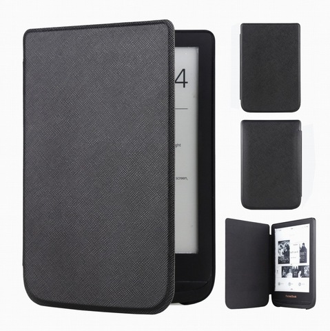 Étui fin en cuir pour Pocketbook Touch Lux 4 627 HD3 632 Basic2 616 Ereader ► Photo 1/6