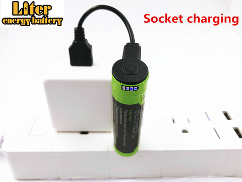 Batterie Li-ion Rechargeable USB 18650 3.7V 3500mAh, pour lecteur MP3/MP4, appareil photo, outil électrique, jouets électroniques oui ► Photo 1/5