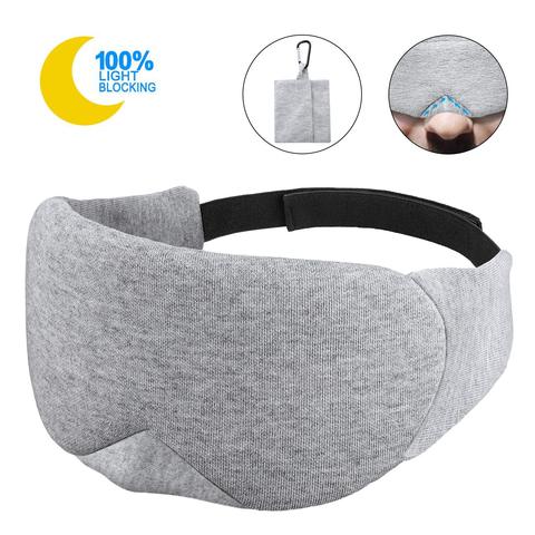 Masque de sommeil hommes et femmes, couvre-yeux pour sommeil rapide, Patch pour les yeux, bandeau doux Portable, voyage ► Photo 1/6