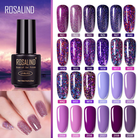 ROSALIND Gel Vernis à ongles Vernis à ongles Semi permanent UV apprêt manucure 7ML couche de finition apprêt Gel Lak hybride Vernis à ongles ► Photo 1/6