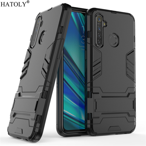 Pour OPPO Realme 5 Pro coque d'armure de Robot en Silicone coque de téléphone arrière pour Realme 5 Pro étui de protection pour Realme 5 Pro ► Photo 1/6