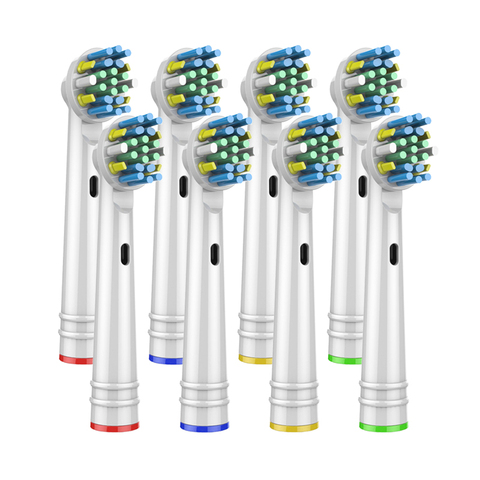 Têtes de brosse à dents électrique de rechange, pour Oral B avant puissance/Pro santé/Triumph/3d Excel/Clean Precision vitalité, 8 pièces ► Photo 1/6